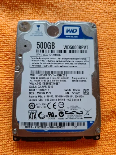 HD Notebook 500GB Western Digital (WD Blue)