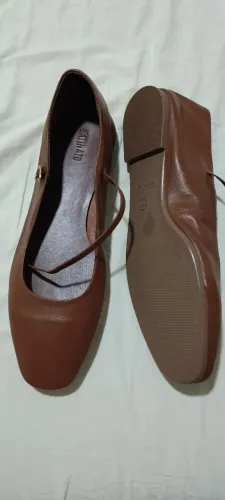 Sapatilha Renner Mary Jane 36 couro caramelo