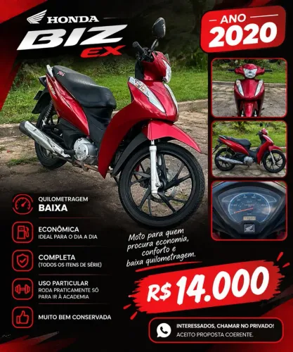 ? OPORTUNIDADE! HONDA BIZ 125 EX 2020 ?