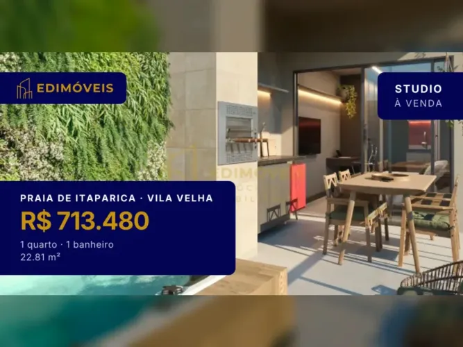 Praia de Itaparica: Studio 1 quarto em condomínio, perto da praia e com área externa