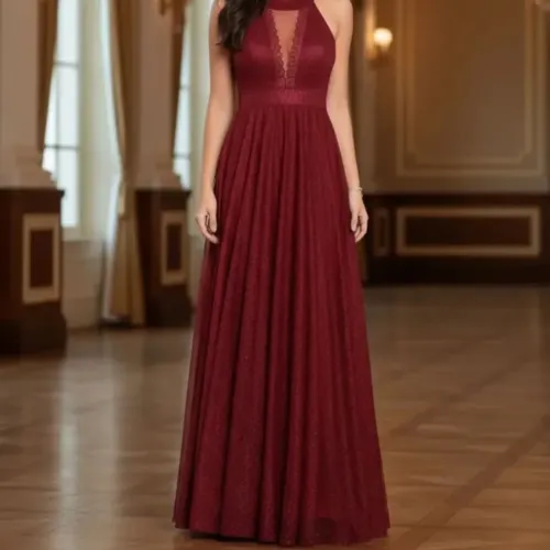 Vestido de Festa Marsala - Tam P