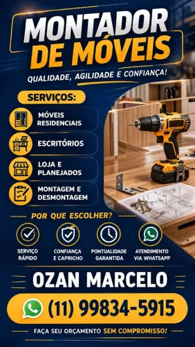 Montagem de móveis residencial e comercial