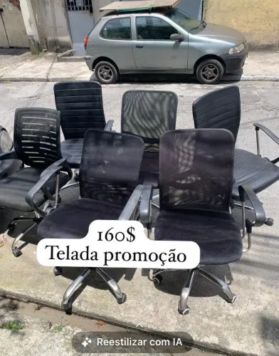 Cadeiras de escritório teladas