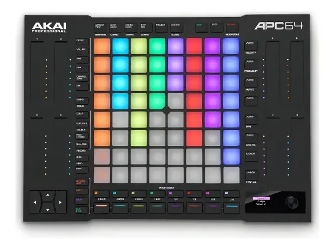 Controlador MIDI Akai APC64 Preto 64 Pads Ableton Live Lite