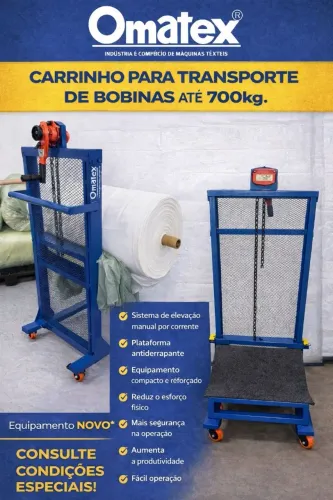 Carrinho para transporte de bobina . Indústria