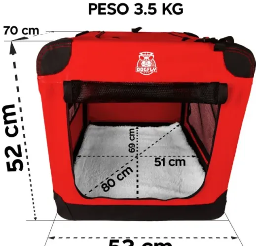 Casinha de Transporte Pet Dobrável DogFly Carry On G - Sem Uso