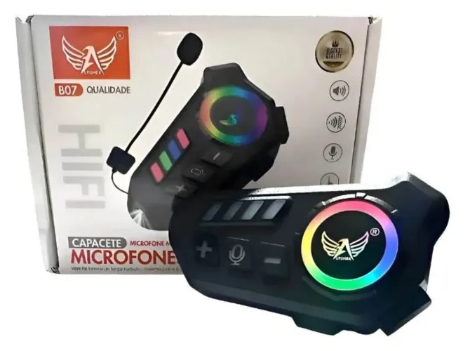 Fone Bluetooth para capacete.