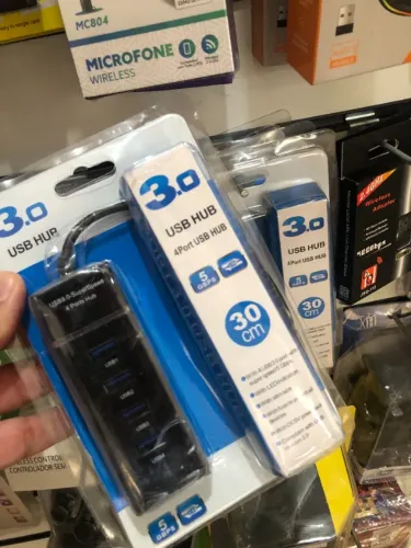 Hub Cabo USB 3.0 Extensor 4 Portas