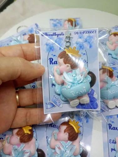 Lembrancinhas para chá de bebê em Biscuit 