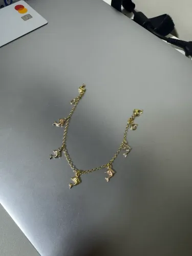 Pulseira infantil ouro 18k