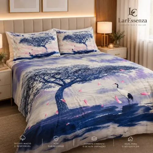 Jogo de Cama 4 Peças 3D - Várias Estampas de Animais - Tamanho Único