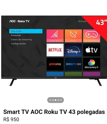 Tv AOC Roku 43 polegadas