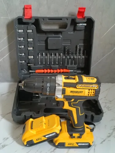 Parafusadeira Furadeiras 2 Baterias 48v + Acessórios + Maleta