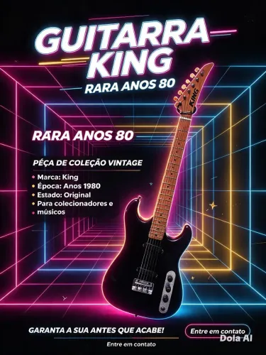 Guitarra King rara anos 80