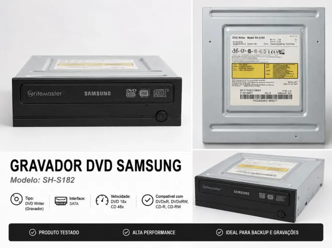 Gravador de DVD Samsung SATA WriteMaster | Usado e Funcionando