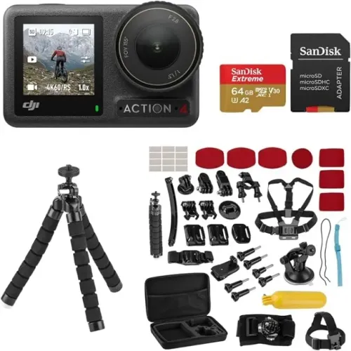 DJI Osmo Action 4 Camera (Nova) + acessórios
