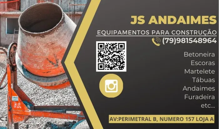 Alugamos equipamentos de construção