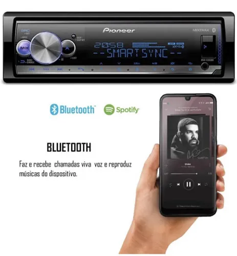 Som Automotivo Pioneer Mvh-x3000br Bluetooth Usb