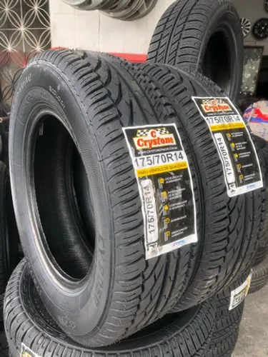 Par de pneus CRYSTONE 175/70/14 + instalação grátis 