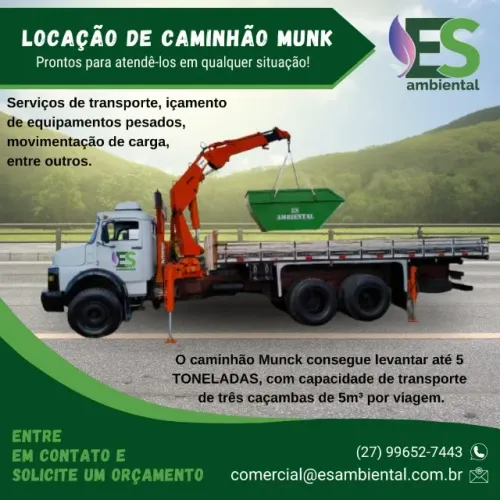 Serviço com Caminhão Munck