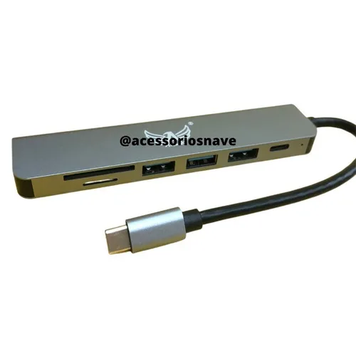 Hub Adaptador 7 Em 1 Usb Tipo C Com Hdmi otg