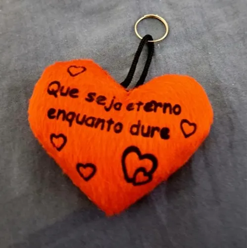 Chaveiro - Coração de pelúcia