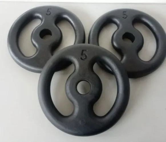 Anilha de ferro 5 kg 55,00 cada