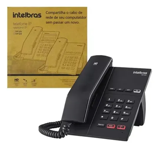 Aparelho telefone IP Tip 125i Intelbras 