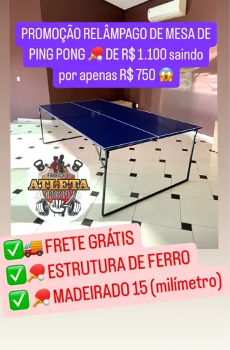 Mesa de Ping Pong - Relâmpago - R$750