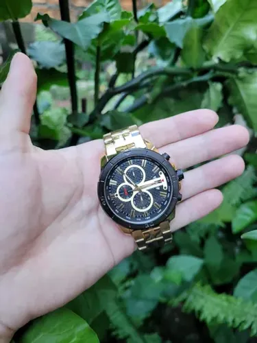Relógio dourado de luxo parcelamos em 18x no cartão entrega grátis 