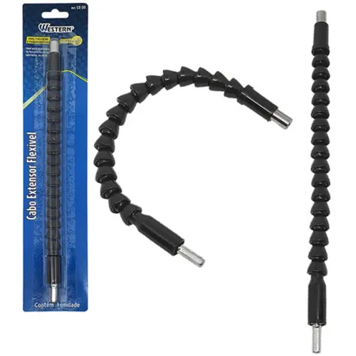 Cabo Extensor Flexivel Para Parafusadeira kit com maleta 