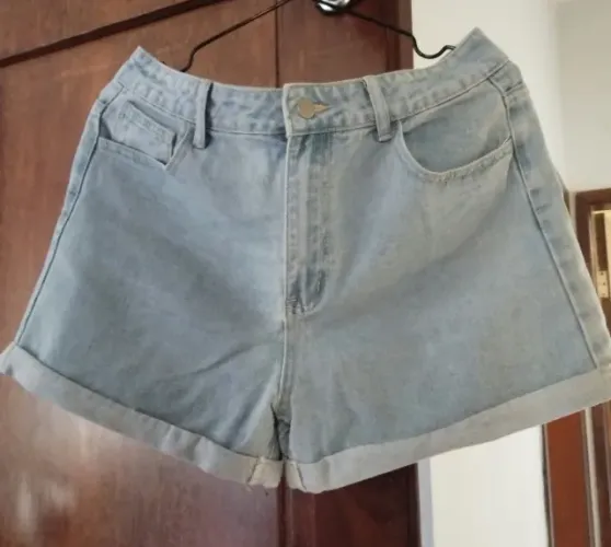 Short jeans feminino Shein Tam. L algodão, sem elastano