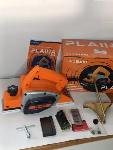 Plaina elétrica profissional 600w com assessorios 
