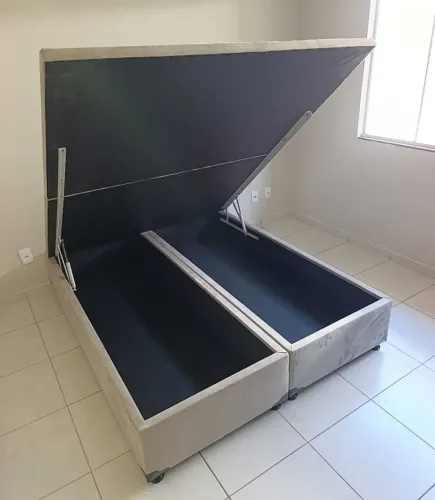 Cama box baú 158x198 Queen size lux