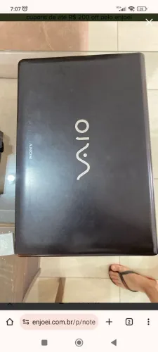 Notebook Sony vaio defeito sem fonte(Retirada de peças)