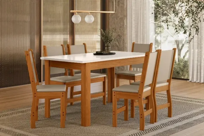 *Mesa Bellagio com 6 Cadeira Pronta Entrega.
