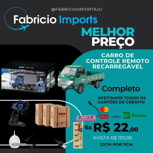 Carro de Carga Controle Remoto Recarregável