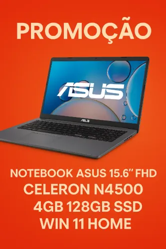 Notebook Asus 15.6 FHD Celeron N4500 4GB 128GB SSD Win 11 Home Cinza - Loja Coimbra 