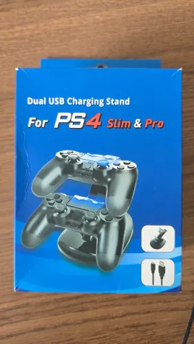 Base Carregador Dual USB PS4 Slim & Pro