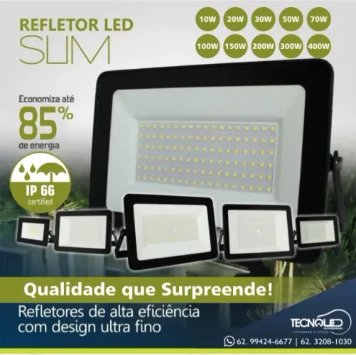 Refletor Led Uso Externo Blindado Várias Potências - Oferta