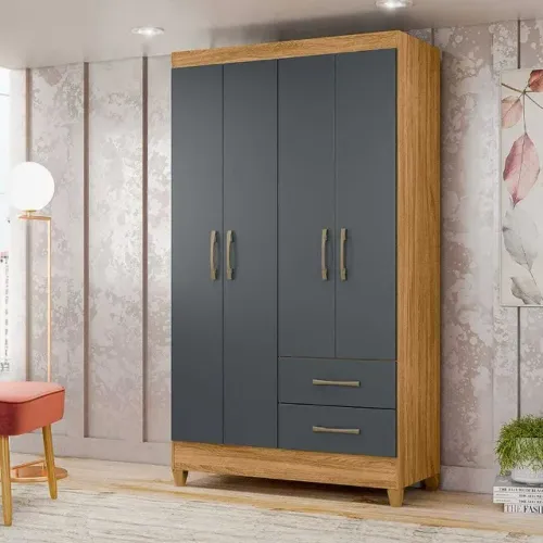 Guarda Roupa 4 Portas 2 Gavetas Novo entregamos
