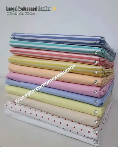 Lençol Avulso Casal Comflor 100% Algodão 150 Fios/Entrega Grátis 