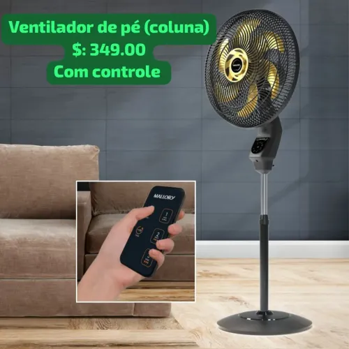Ventiladores novos de mesa ,de pé e de teto, com controle e de parede. Várias marcas!