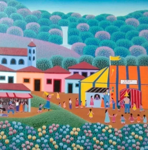 Robson barros tema circo medida 50x40 