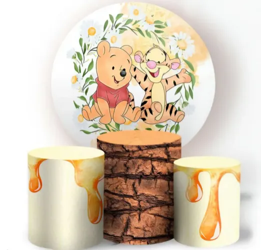 Kit  Capa Painel Ursinho Pooh