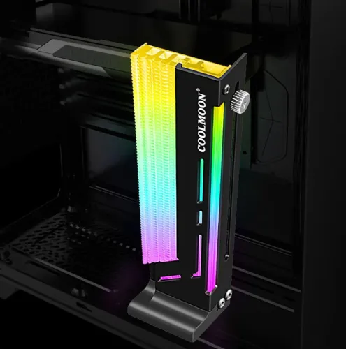 Suporte Horizontal Coolmoon RGB  cm- gh2para GPU placa de video 