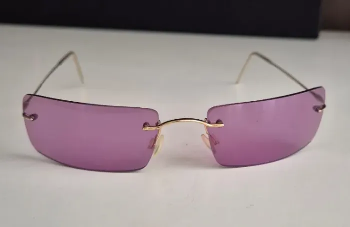 Óculos de sol Giorgio Armani 1524 743 Pink Rimless Sunglasses ORIGINAL