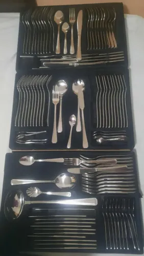 Faqueiro aço inox Madrid com 125 peças 