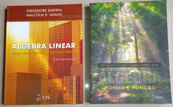 Livros Matemática Álgebra Linear, Álgebra Forma e Função LTC editora