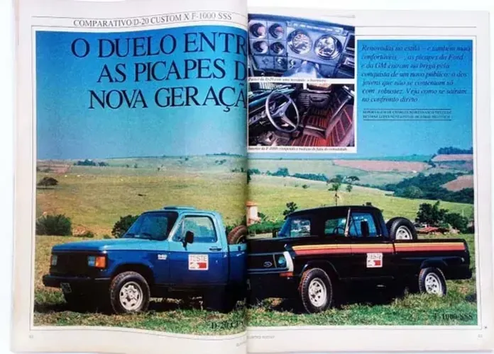 Revista Quatro Rodas 1985 - D20 x F1000 Diesel, Camel Trophy